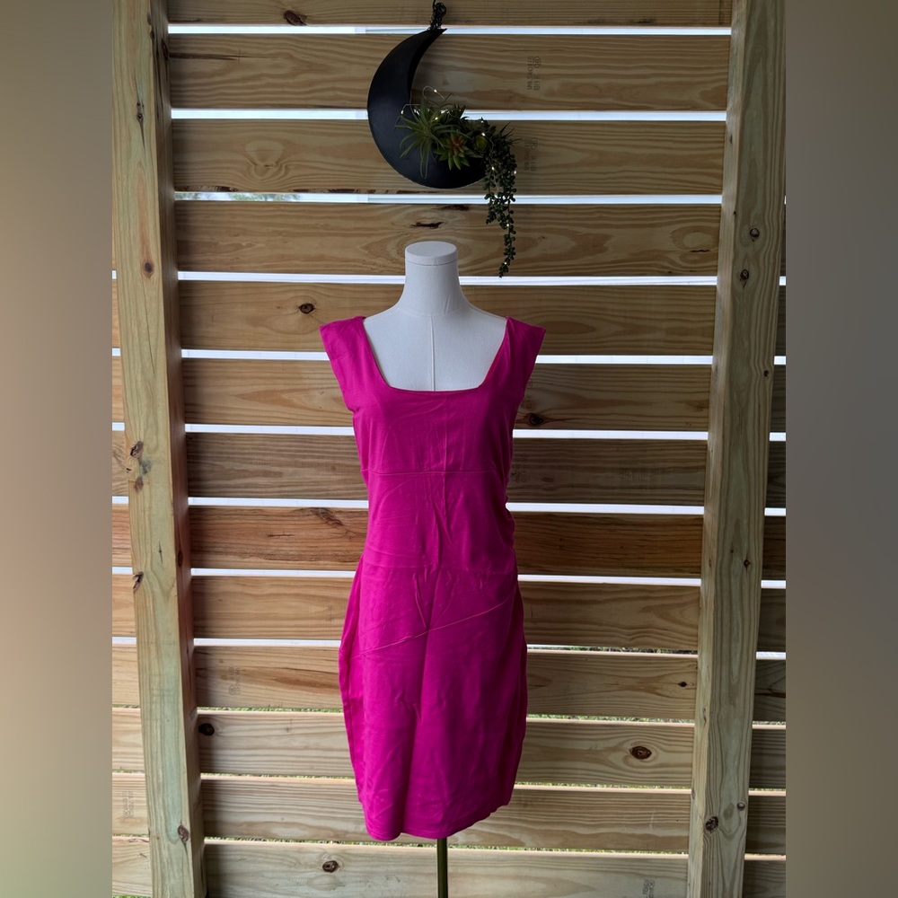 Express Vibrant Pink Midi Dress